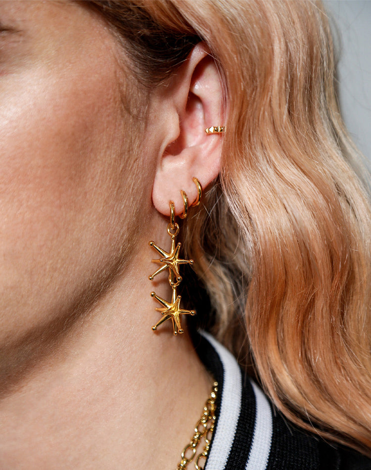 Jumping Jack Stacking Earring Charm in Gold